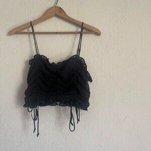 Women's Black Crop-top
